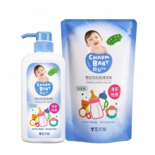 雪芙蘭親貝比 - 嬰幼兒奶瓶清潔劑(奶蔬洗潔液) 1罐700ml + 1補充包600ml