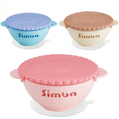 SIMBA小獅王辛巴 - 美味曲奇吸盤碗 藍莓優格(藍)